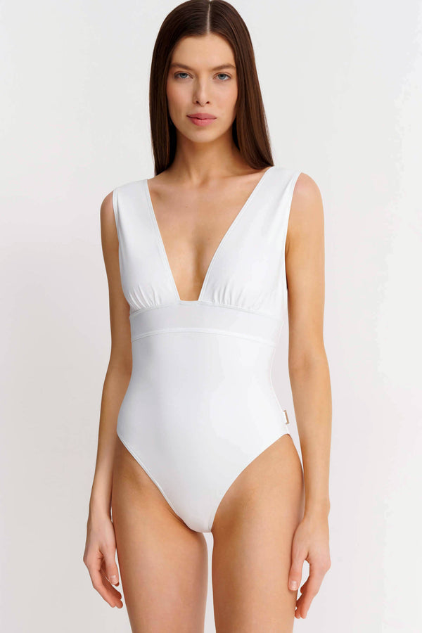 Shan Intemporel Timeless Plunging One-Piece Swimsuit